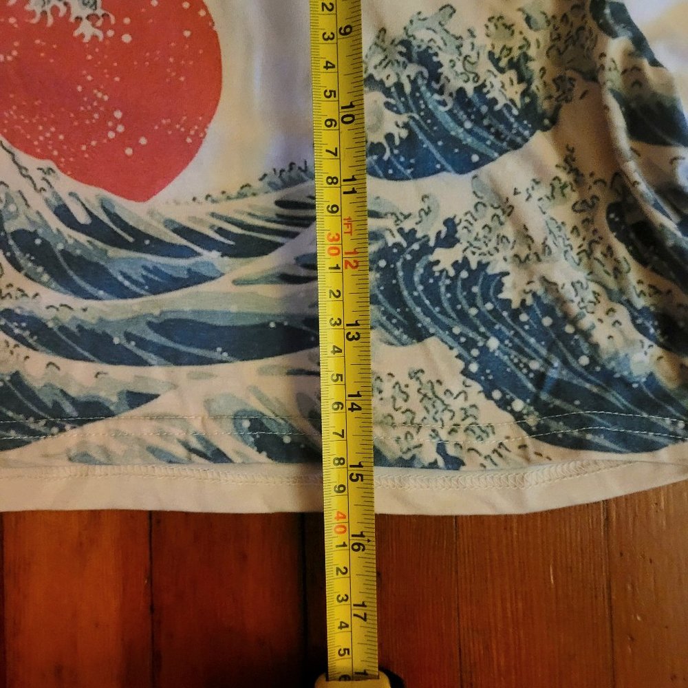 Romwe 2-in-1 Crop Tee - Hokusai Japanese Print - Picture 3 of 6